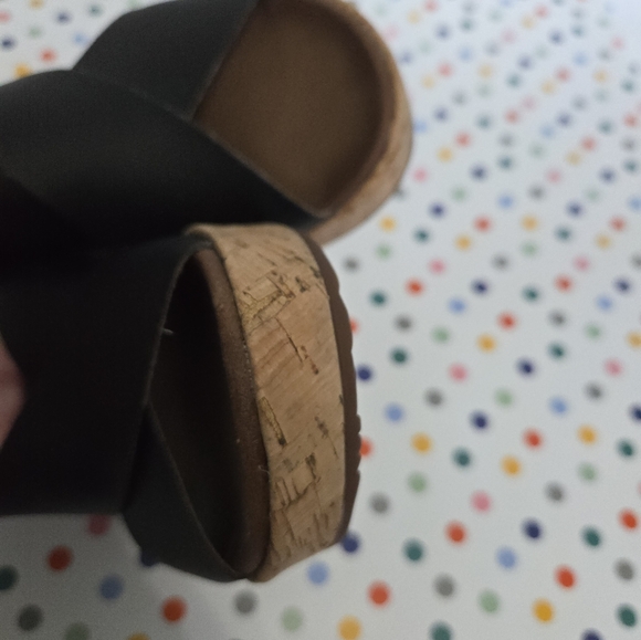 Clarks Collection Soft Cushion Stasha Hale Comf Platform Wedge Sandal 10 Black - Picture 5 of 10